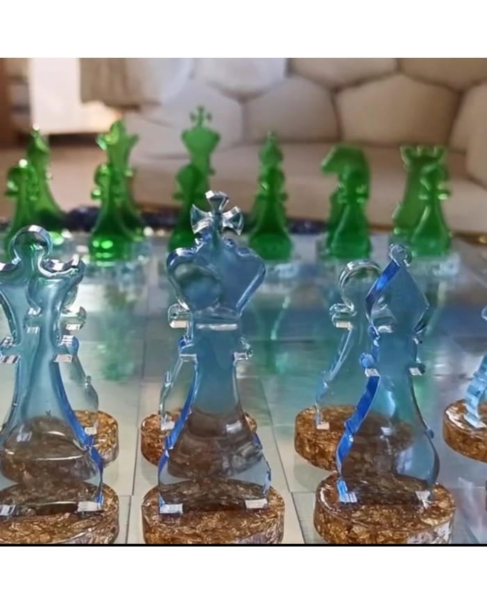 Satranç Dama Epoksi Reçine  Silikon Kalıbı- Kod: 1046