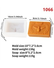 Dikdörtgen Kraliçe Arı Mum Beton Sabun Kalıbı Kod:1261A