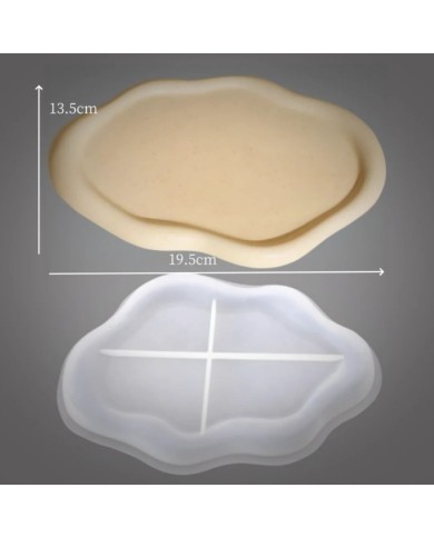 Bulut Şekilli Tepsi Bardak Altı Reçine Epoksi ve Beton Kalıbı - Kod:1263