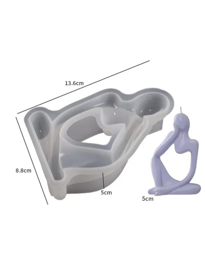 Düşünen İnsan Epoksi Mum Ve Beton Kalıbı - Hobi Kalıbı - Kod:1072