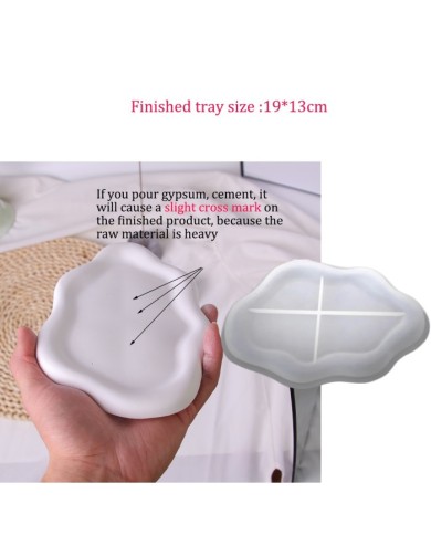 Bulut Şekilli Tepsi Bardak Altı Reçine Epoksi ve Beton Kalıbı - Kod:1263