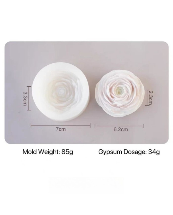 Şakayık Çiçeği Epoksi Mum ve Beton Kalıbı - Kod: 1265