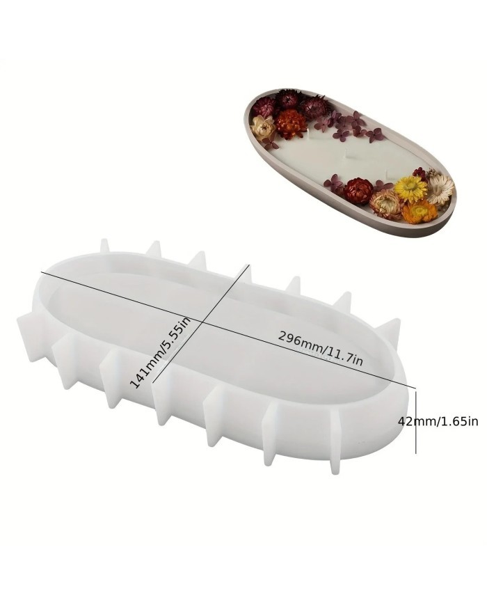 Tekne Model Silikon Kalıp 30cm - Oval Kase, Tekne, ve Beton Kalıbı-Kod: 1267