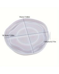 Asimetrik Yuvarlak Tepsi Bardak Altı Reçine Epoksi ve Beton Kalıbı - Kod:1272