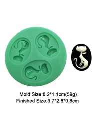 Çoklu Modern & Asil Kedi Silikon Reçine Epoksi Silikon Mum Kalıbı - Kod:M11