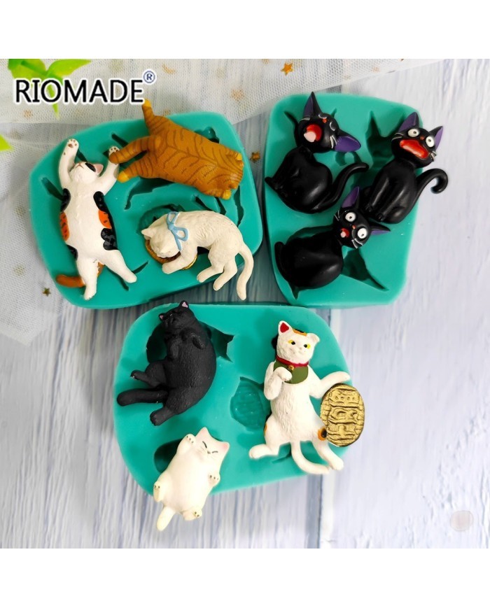 Çoklu Modern & Asil Kedi Silikon Reçine Epoksi Silikon Mum Kalıbı - Kod:M11