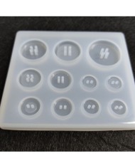 Reçine Epoksi Beton Düğme Silikon Kalıbı -Kod:109