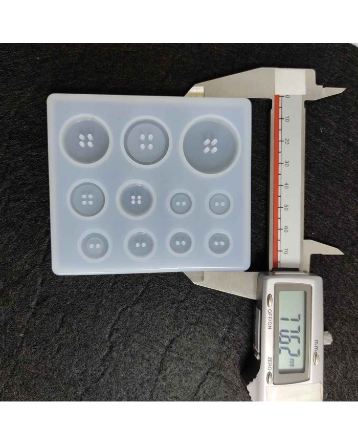 Reçine Epoksi Beton Düğme Silikon Kalıbı -Kod:109