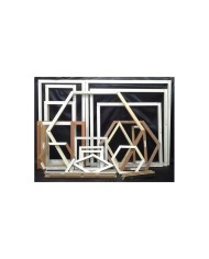 Dörtgen Çivili Ahşap Kasnak - 14 NO (75x75)