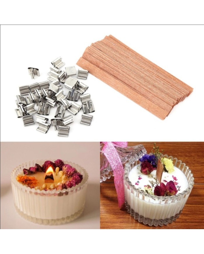 Ahşap Şömine Fitili  5 Adet Ayaklı Set -12mm x 40 mm