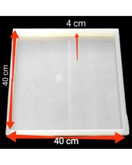 Kare 40 cm x 40 cm 4 Cm Derinlik  Masa Sehpa Epoksi Silikon Kalıp