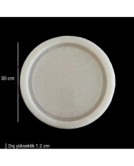 5 Adet 30 cm - Terazzo Yuvarlak Tepsi Kalıbı