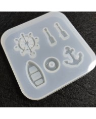 Minik Tekne Figürleri Reçine Epoksi Kalıbı -Kod:108