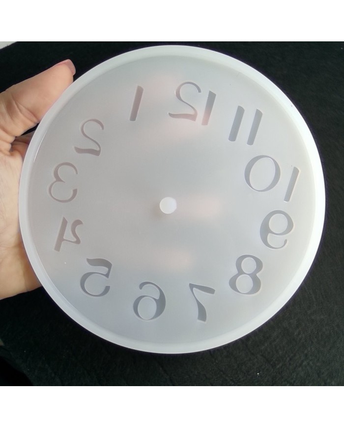 Reçine Epoksi ve Beton Saat Kalıbı 14.7 cm -Kod:197