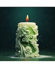 Fransız dantel Çiçek Desenli Mum Silikon Kalıbı - Kod:1175 Fransız dantel Çiçek Desenli Mum Silikon Kalıbı - Kod:1175