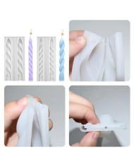 Pimli Örgü Şamdan Mum Kalıbı - Hobi Silikon Kalıbı -Kod:1115 Pimli Örgü Şamdan Mum Kalıbı - Hobi Silikon Kalıbı -Kod:1115