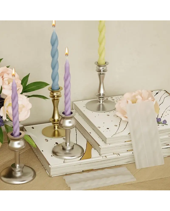 Pimli Örgü Şamdan Mum Kalıbı - Hobi Silikon Kalıbı -Kod:1115 Pimli Örgü Şamdan Mum Kalıbı - Hobi Silikon Kalıbı -Kod:1115