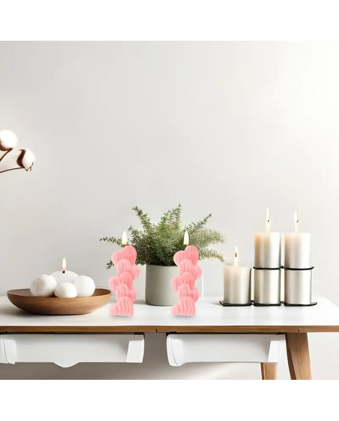 Dalgalı Kalp Modeli  Mum Hobi Silikon Kalıbı - Kod: 1153 Dalgalı Kalp Modeli  Mum Hobi Silikon Kalıbı - Kod: 1153