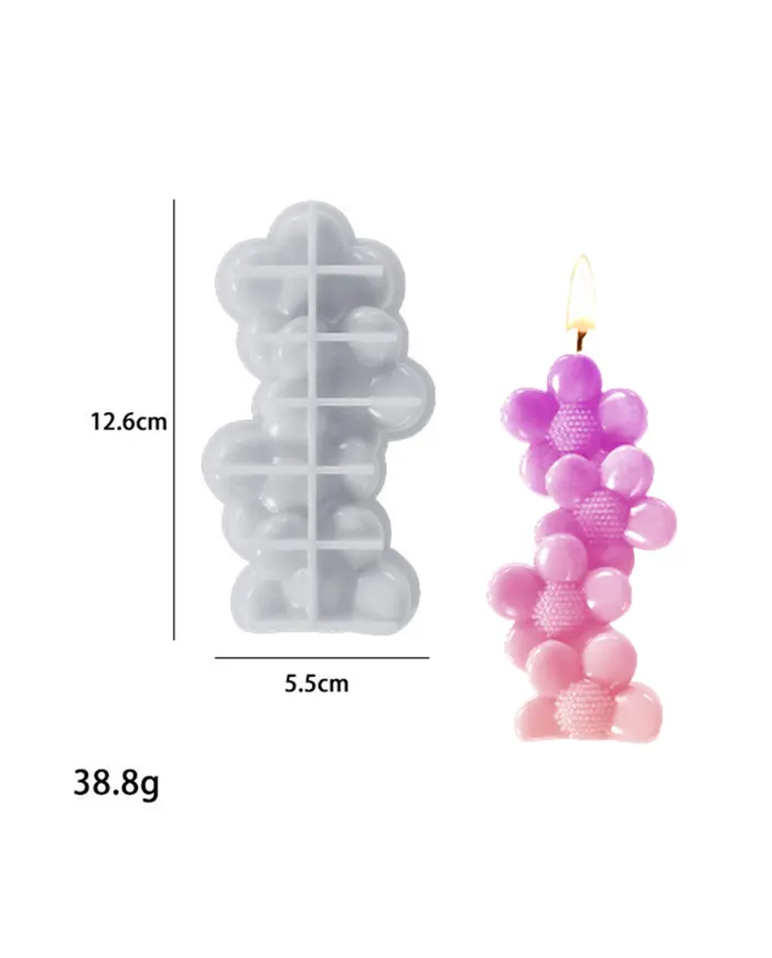 Papatya Modeli Mum Hobi Silikon Kalıbı - Kod: 1152 Papatya Modeli Mum Hobi Silikon Kalıbı - Kod: 1152