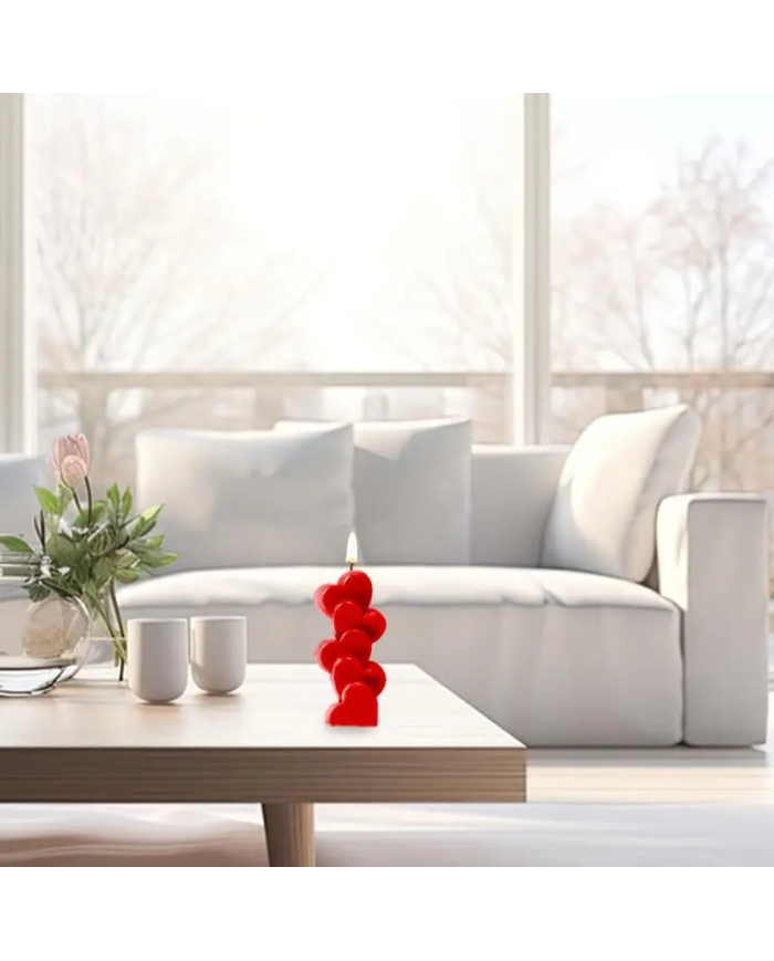 Kalp Modeli 3D Mum Hobi Silikon Kalıbı - Kod: 1150 Kalp Modeli 3D Mum Hobi Silikon Kalıbı - Kod: 1150