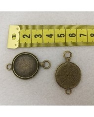 Metal Kolye Ucu Antika Yuvarlak