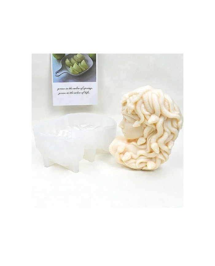 Medusa Şekli Reçine Epoksi Hobi Silikon Mum Kalıbı - Kod:1172 Medusa Şekli Reçine Epoksi Hobi Silikon Mum Kalıbı - Kod:1172