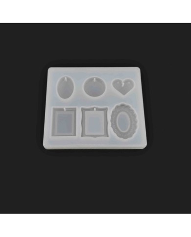 Reçine Epoksi Kalıbı - 6'li Kolye -Kod:971