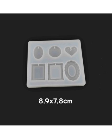 Reçine Epoksi Kalıbı - 6'li Kolye -Kod:971