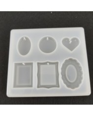 Reçine Epoksi Kalıbı - 6'li Kolye -Kod:971