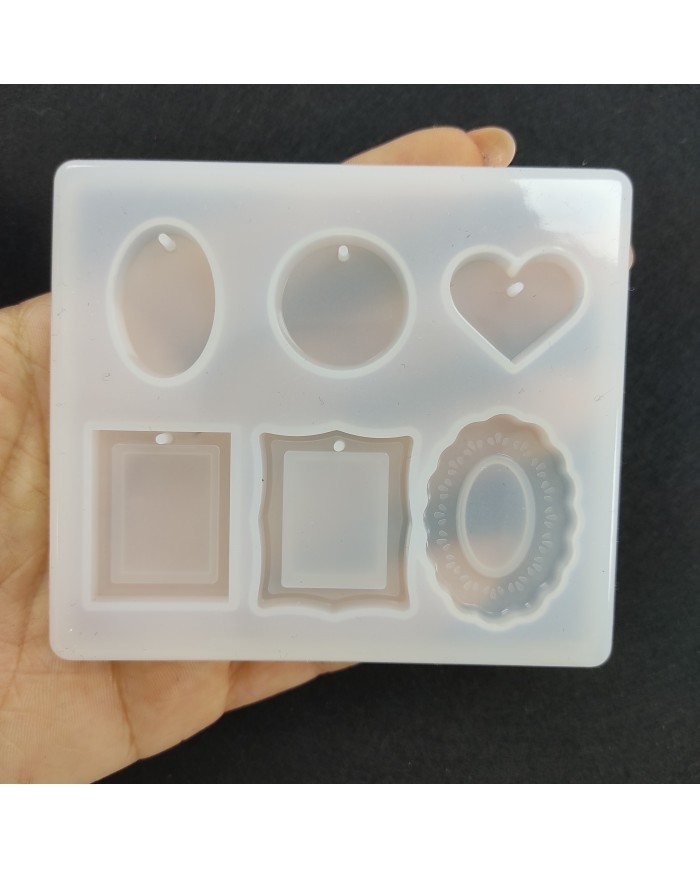 Reçine Epoksi Kalıbı - 6'li Kolye -Kod:971