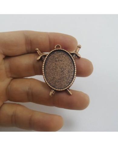 2 Adet - Metal Kolye Ucu - Kılıçlı