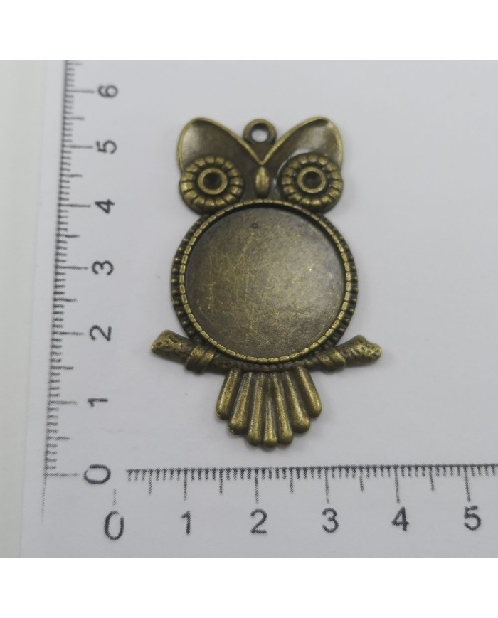 Metal Kolye Ucu - Baykuş