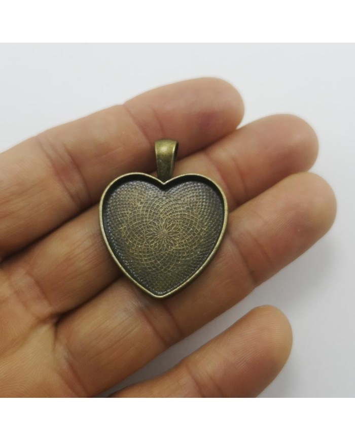 Metal Kolye Ucu - Kalp 2