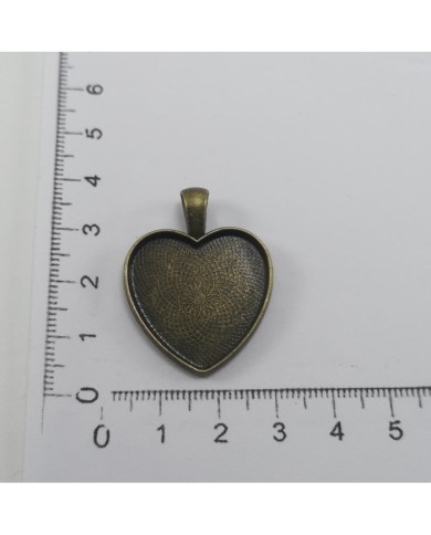 Metal Kolye Ucu - Kalp 2