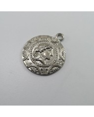 Metal Kolye Ucu - Portre - Gümüş