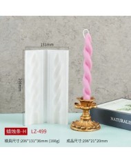 Pimli Şamdan Sık Örgü Mum Kalıbı - Hobi Silikon Kalıbı -KOD 1255D  175GR Pimli Şamdan Sık Örgü Mum Kalıbı - Hobi Silikon Kalıbı -KOD 1255D  175GR