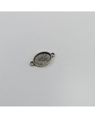 Metal Kolye Ucu - Çift Kulplu Oval