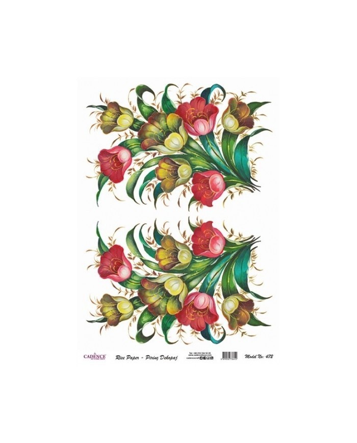 Pirinç Dekupaj 29*42 cm model 472