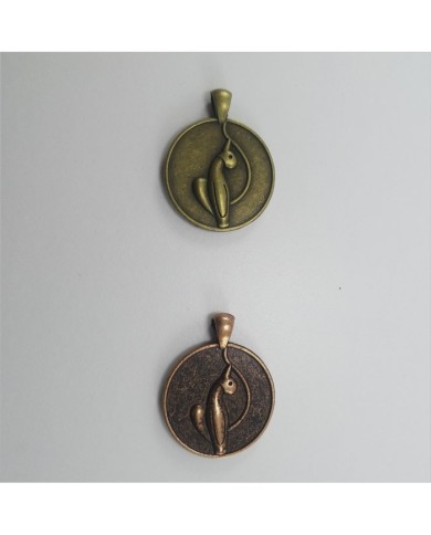 Metal Kolye Ucu - Kedili