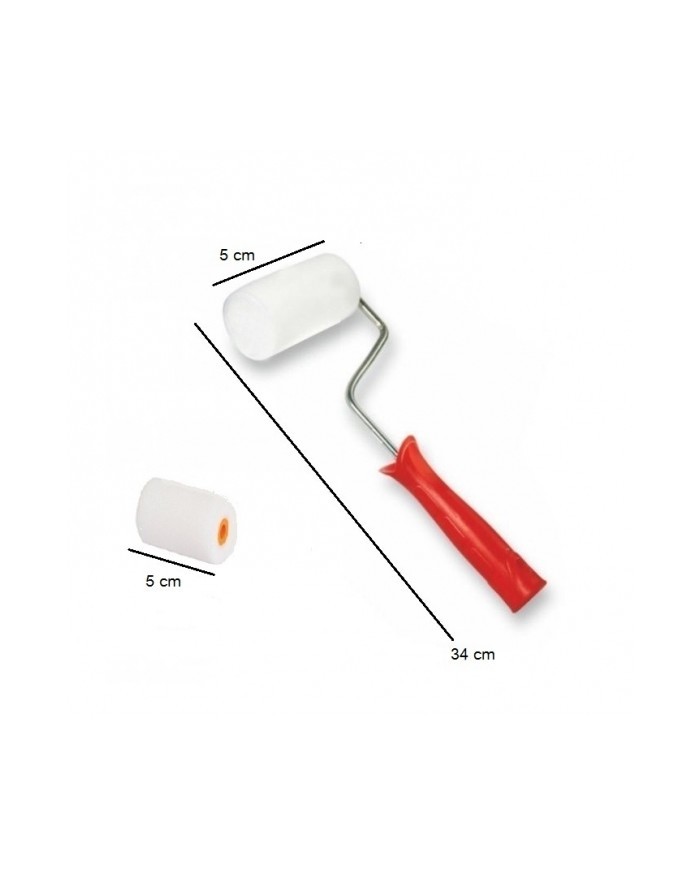 Rulo Sünger Fırça (5 cm)  Yedek Sünger Hediyeli