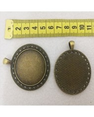 İşlemeli Metal Kolye Ucu Eskitme