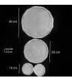 Yuvarlak Tırtıklı Tepsi, Sunum,Bardak Altlığı Seti- Hobi Silikon Kalıbı SN11 - Kod: