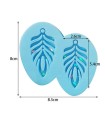 Yaprak Holografik Silikon Küpe Kalıbı - Kod:516