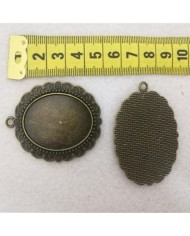 Metal Kolye Ucu Antika İşlemeli