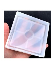 Reçine Epoksi ,Beton Kalıbı Bardak Altı Kare - Kod: 21