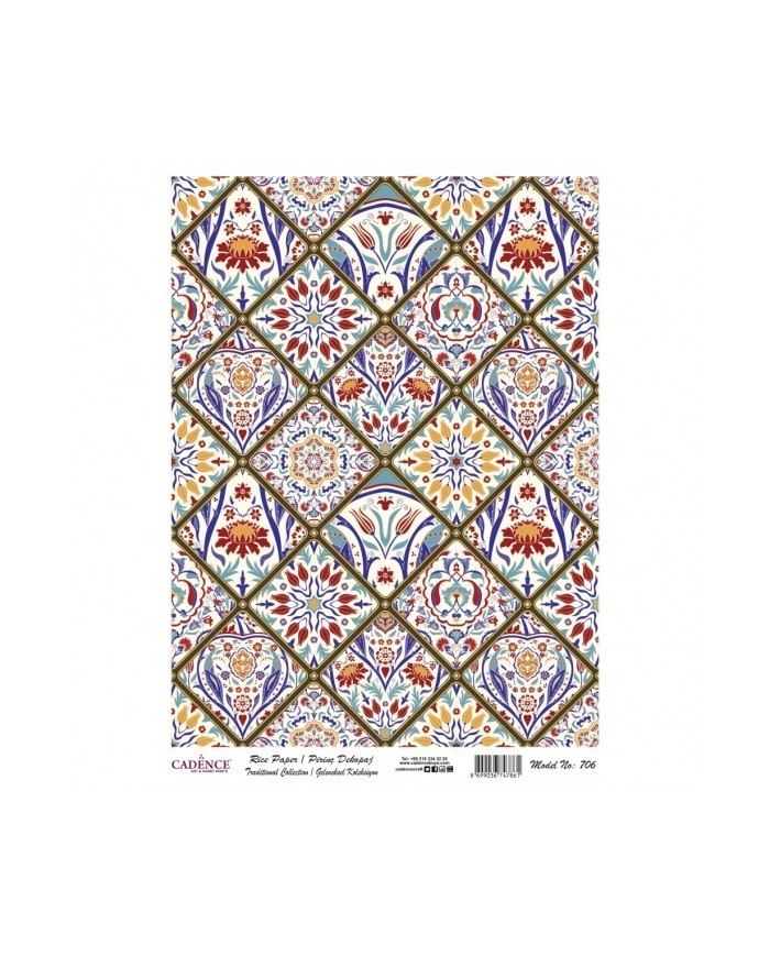 PİRİNÇ DEKOPAJ 29*42 CM MODEL 706