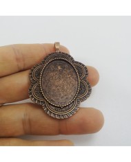 Metal Kolye Ucu - Gold Çerçeve