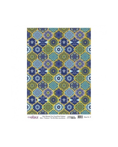 DESENLİ ALTIN VARAK PİRİNÇ DEKOPAJ 30*42 CM MODEL 017