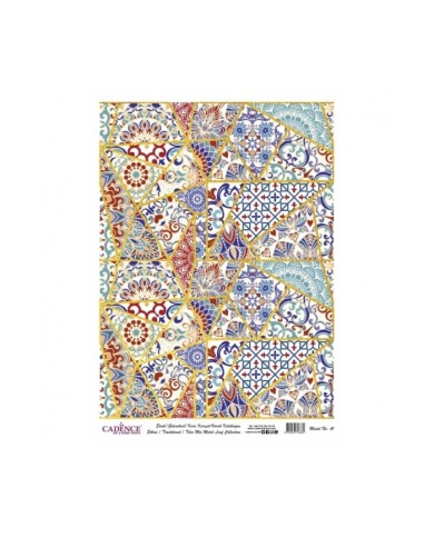 DESENLİ ALTIN VARAK PİRİNÇ DEKOPAJ 30*42 CM MODEL 041