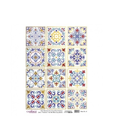DESENLİ ALTIN VARAK PİRİNÇ DEKOPAJ 30*42 CM MODEL 051
